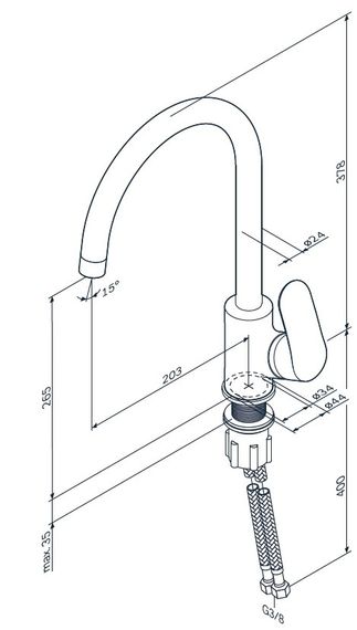 Змішувач для кухні AM.PM Like білий F80E07133 | Зображення 7