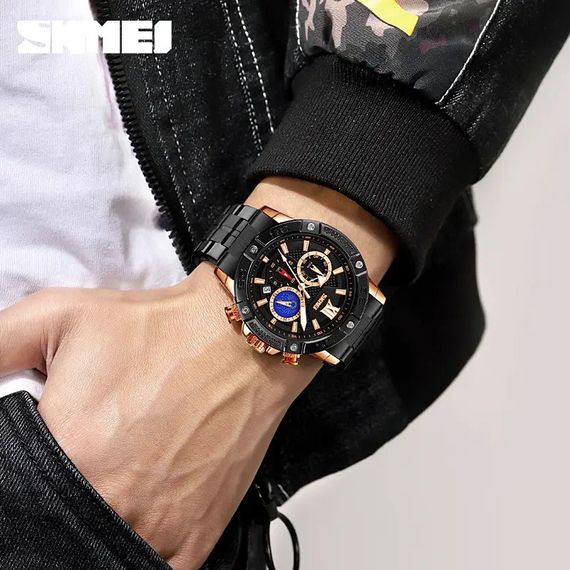 Годинник наручний чоловічий стильний модний красивий SKMEI 9235RG / Оригінальний чоловічий годинник / PC-182 Кварцовий годинник