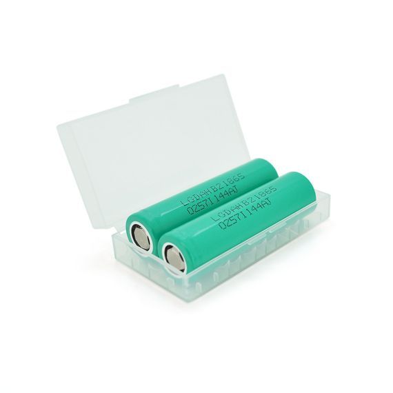 Акумулятор 18650 Li-Ion LG LGDBHB21865, 1300mAh, 30A, 4.2/3.7/2.5V, GREEN, PVC BOX, 2 шт. в упаковці, ціна за 1 шт. | Зображення 1