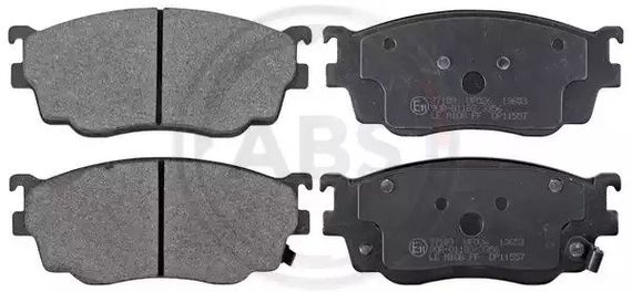 Колодки передні гальмівні Premacy/323/Protege/626 97-05 (ABS 37189), ABS (37189) | Зображення 2