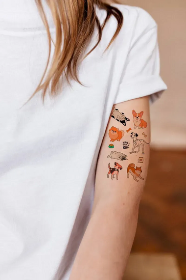 Тату тимчасове Міні песики Tattooshka L-62 Різнокольоровий shop (4825800010181) | Зображення 1