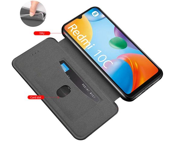 Чохол-книжка Primolux Besus для телефону Xiaomi Redmi 10C - Black | Зображення 4