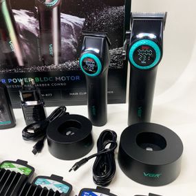 Профессиональная машинка для стрижки с насадками VGR, Бездротовая машинка для стрижки волос KQ-35