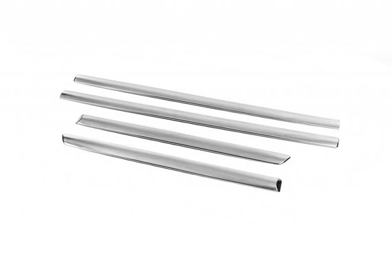Накладки на молдинги (4 шт, нерж.) OmsaLine - Итальянская нержавейка для Skoda Octavia II A5 2010-2013 гг | Зображення 1
