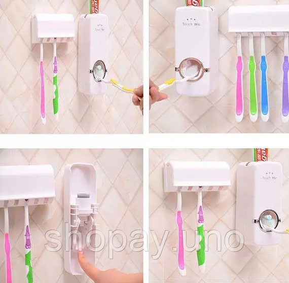 Тримач-диспенсер для зубної пасти та щіток Toothbrush sterilizer автоматичний | Зображення 4