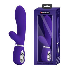 Вібратор з м'якою головкою і кліторальной стимуляцією Pretty Love - Thomas USB Purple, BI-014621-3 Sex Aura