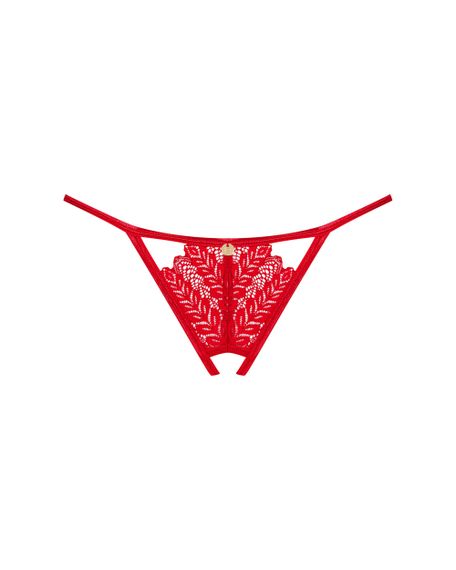 Стринги с разрезом Obsessive Ingridia otwarte Красные XL/2XL | Зображення 4