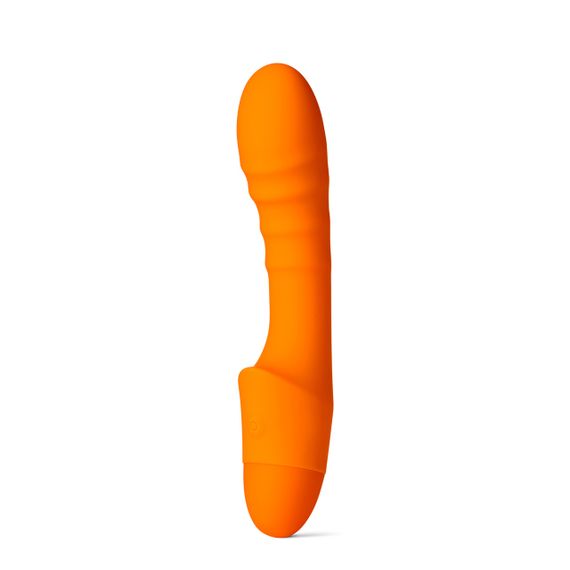 Ребристий вібратор для точки G Pash Ribbed G-spot Vibrator, помаранчевий, So Divine (Велика Британія) Sex Aura | Зображення 1