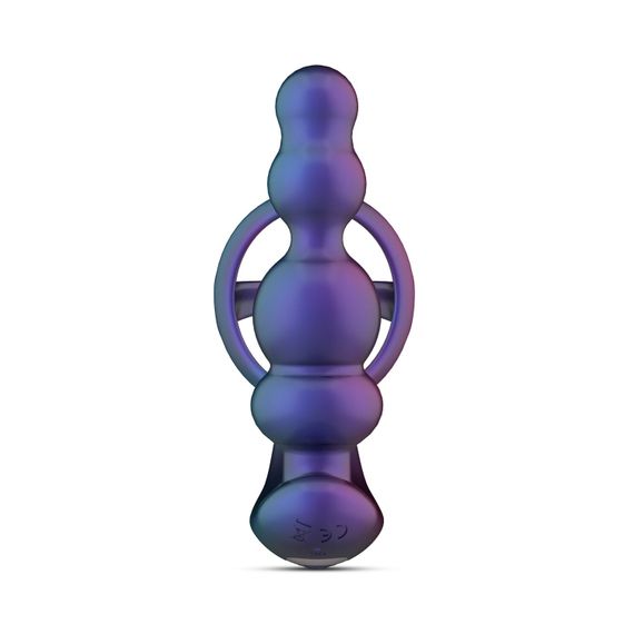 Анальний вібратор з ерекційним кільцем Hueman - Stellar Force Anal Beads with Cockring, Фіолетовий | Зображення 2