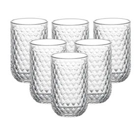 Набор стаканов 6 штук по 450 мл стеклянные прозрачные HP4154