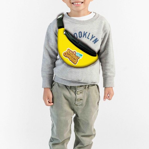 Сумка-бананка  "Animal Crossing New Horizons" с  принтом ,32х15см,детская,молодежная (00032)