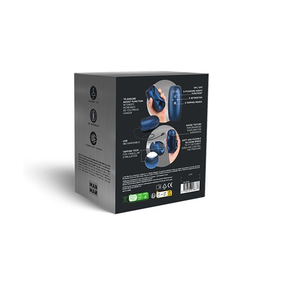 Мастурбатор з вібрацією Manwan SUB.ONE Stellar Blue | Зображення 7