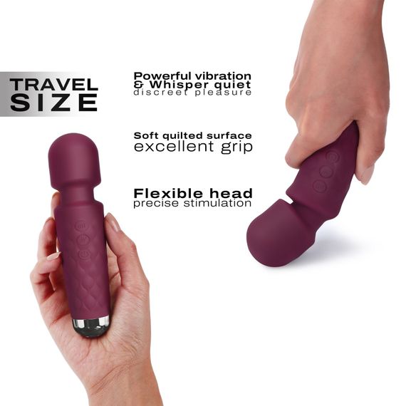 Минивибромассажер Dorcel Wand Mini Wanderful Plum | Зображення 2