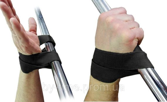 Лямки атлетические EasyFit для турника и перекладины черные
