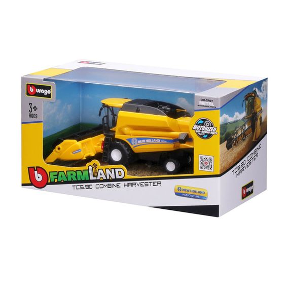 Автомодель Зернозбиральний комбайн "New Holland TC5.90" Bburago 18-31721 із зерновою жниваркою | Зображення 5