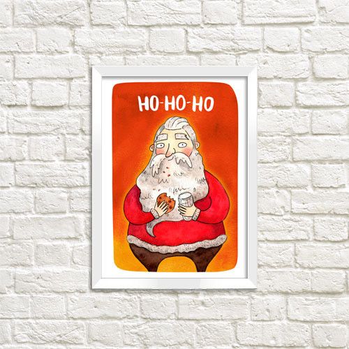 Постер в рамці Ho-ho-ho 21х30см, A4 (WMT4_21NG010_WH)