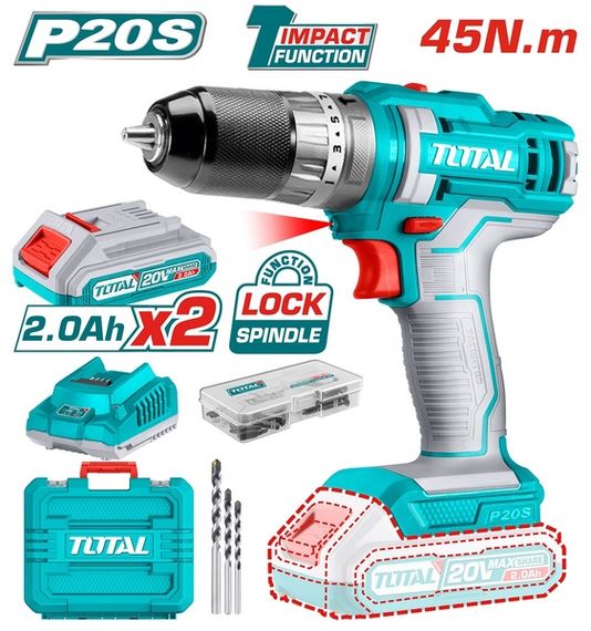 Шуруповерт TOTAL TIDLI201452 20В Li-Ion