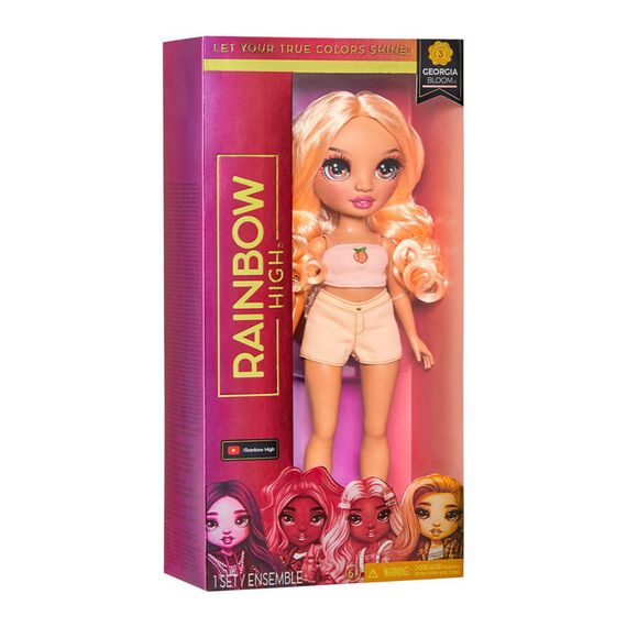 Дитяча ігрова лялька Персик Rainbow High 987970 серії "ОРР" з аксесуарами | Зображення 3