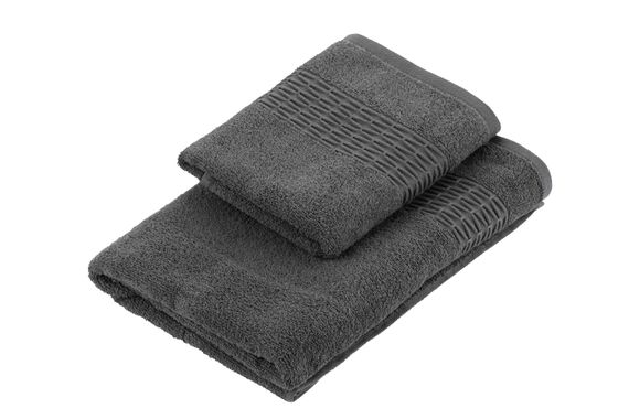 Набір рушників махрових Ardesto Lotus, 50х90см, 70х140см, 2шт, 100% бавовна, темно-сірий (ART2357MC) | Зображення 5