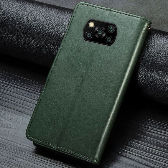 Шкіряний чохол-книжка GETMAN Gallant (PU) для Xiaomi Poco X3 NFC / Poco X3 Pro Зелений | Зображення 4