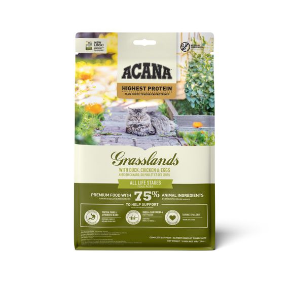 Сухий корм з м'ясом та рибою для котів будь-якого віку Acana Grasslands cat, 340 гр | Зображення 1