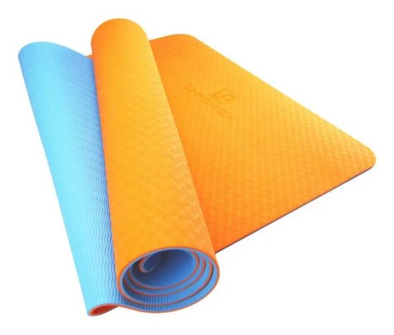 Килимок для йоги та фітнесу U-POWEX TPE Yoga mat Orange/Blue (183х61х0.6) (UP_1000_TPE_Or/Blue)