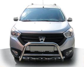 Кенгурятник WT003 (нерж.) для Dacia Dokker 2013-2024 гг