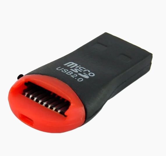 Картрідер WALKER WCD-06 microSD чорний/червоний | Зображення 1