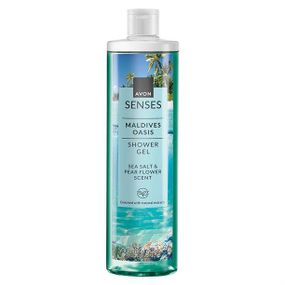 Увлажняющий гель для душа Avon Senses «Мальдидские пески» с морской солью и цветами груши, 500 мл