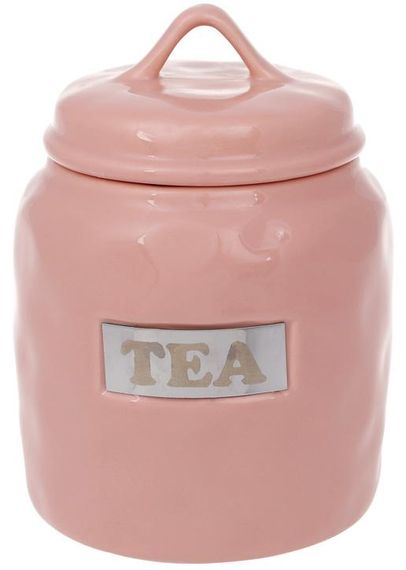 Банка фарфорова Necollie "Tea" 900мл, рожева