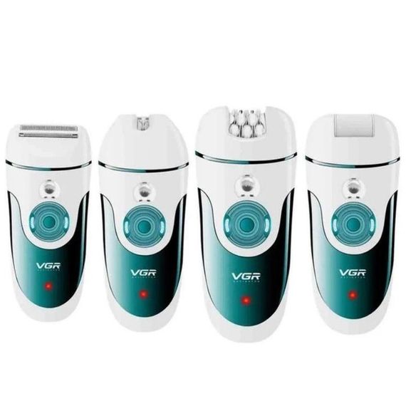 Епілятор VGR V-700 Жіночий бездротовий з підсвіткою для ніг та зони бікіні, пемза, електробритва для ніг | Зображення 2