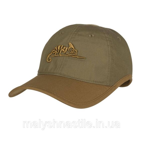 Бейсболка Helikon-Tex Logo Cap – PolyCotton Ripstop Adaptive Green/Coyote