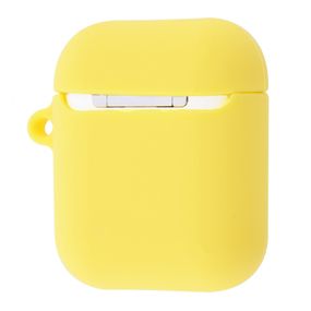 Чехол для Apple AirPods силиконовый с XK-112 бабочкой желтый