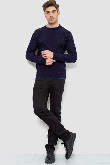Светр чоловічий, колір темно-синій, 214R8002-1 | Зображення 2