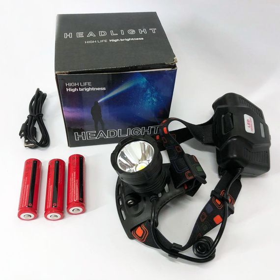 Налобный фонарик с регулируемым ремешком X-Balong, Налобный фонарик с влагозащитой GS-88 | Зображення 4