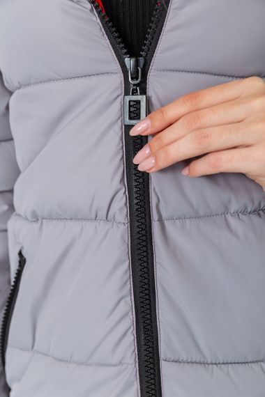 Куртка жіноча демісезонна, колір сірий, 235R2662-1 | Зображення 4