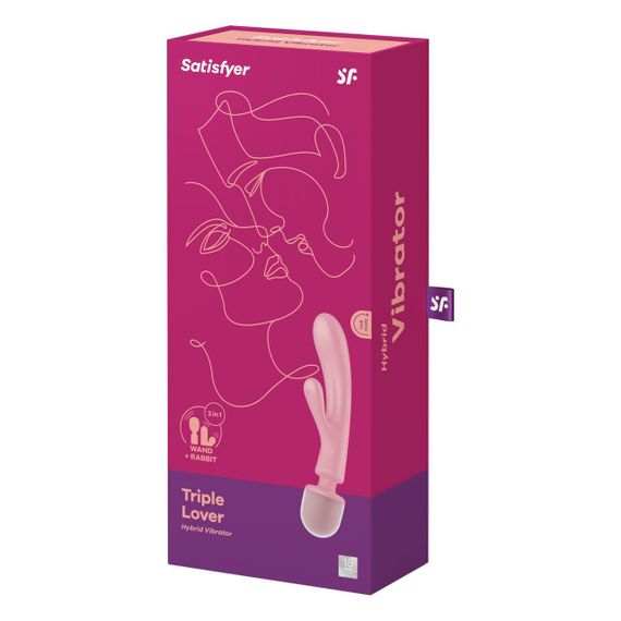 Вібратор-кролик з вібромасажером Satisfyer Triple Lover Pink, 3 мотори Sex Aura | Зображення 5