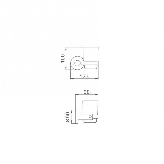 Стакан з тримачем для зубних щіток Frap F30206 | Зображення 1