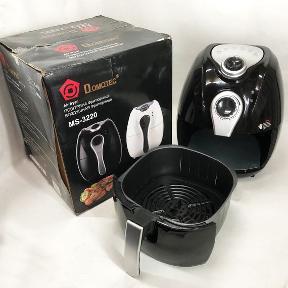 Аерофрітюрниця електрична для дому Domotec MS-3220 1300Вт 4.5л, Аеро-гриль для приготування фрі HX-10 | Зображення 6