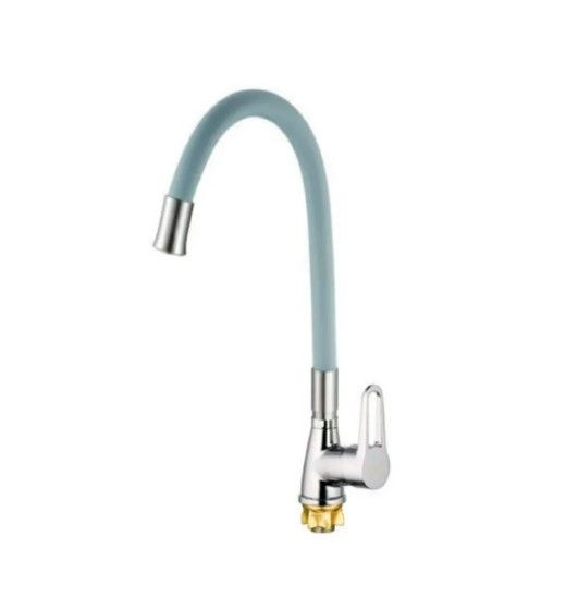 Змішувач для кухні Mixxus SOP4-045 Reflector Gray з сірим силіконовим виливом (MI6489)