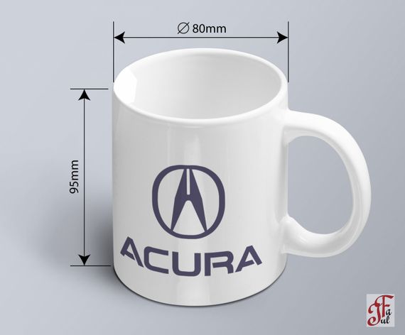Чашка  з принтом авто логотип Acura  (02010102023) | Зображення 1