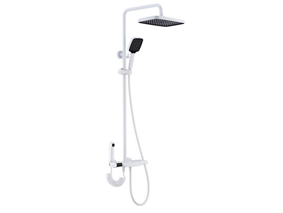 Душова система AIM зі змішувачем на 4 функції біла DG10745 (frosted white)