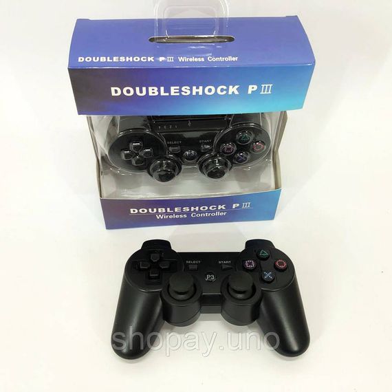 Бездротовий ігровий геймпад Doubleshock PS3/PC акумуляторний джойстик з функцією вібрації. Колір: чорний | Зображення 9