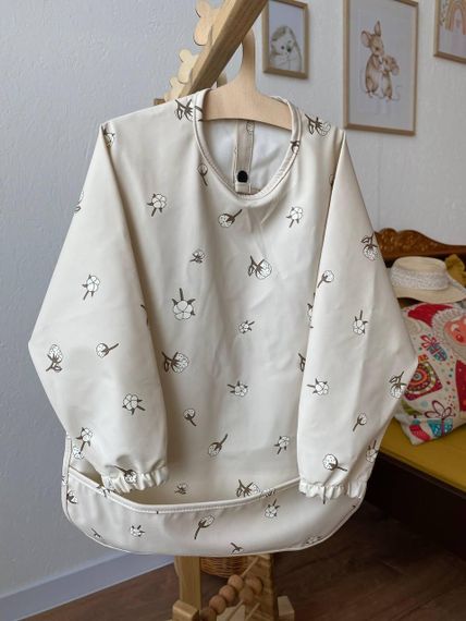 Нагрудник дитячий з рукавами для годування та творчості Бавовна | Зображення 2