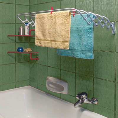 Сушилка для белья настенная Eurohome Rio 80 см (0480BL) | Зображення 1