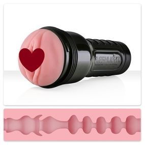 Мастурбатор вагина в колбе Fleshlight Pink Lady Mini-Lotus, с рельефом, киберкожа, бежевый Sex Aura