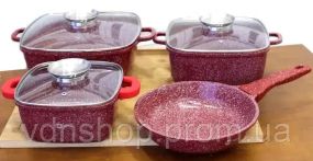 Набор посуды Bellmax Cookware Set BM-132 RED