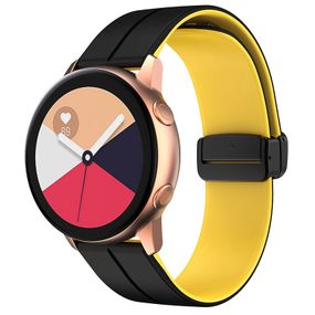 Силіконовий ремінець Classy для Smart Watch 20mm Black / Yellow