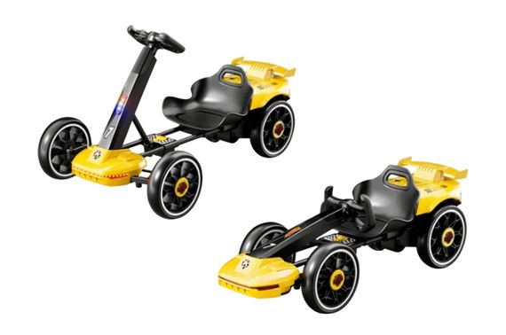 Електромобіль V-18 Formula 25 yellow з пультом, EVA-колеса, акумулятор 12V, музика Maraton | Зображення 1