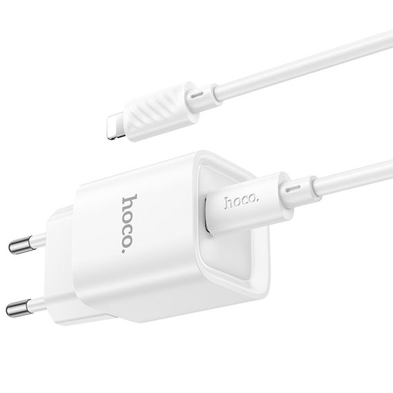 МЗП Hoco C146A Charm PD20W (1USB-C) + кабель Type-C to Lightning White | Зображення 5